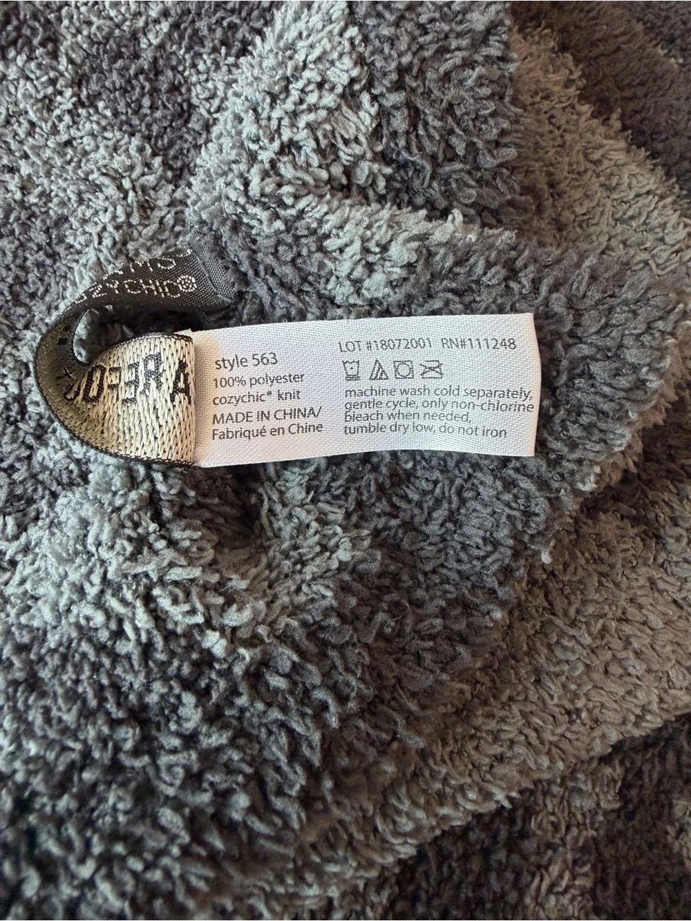 Barefoot Dreams CozyChic Barefoot in the Wild Throw - Graphite / Carbon